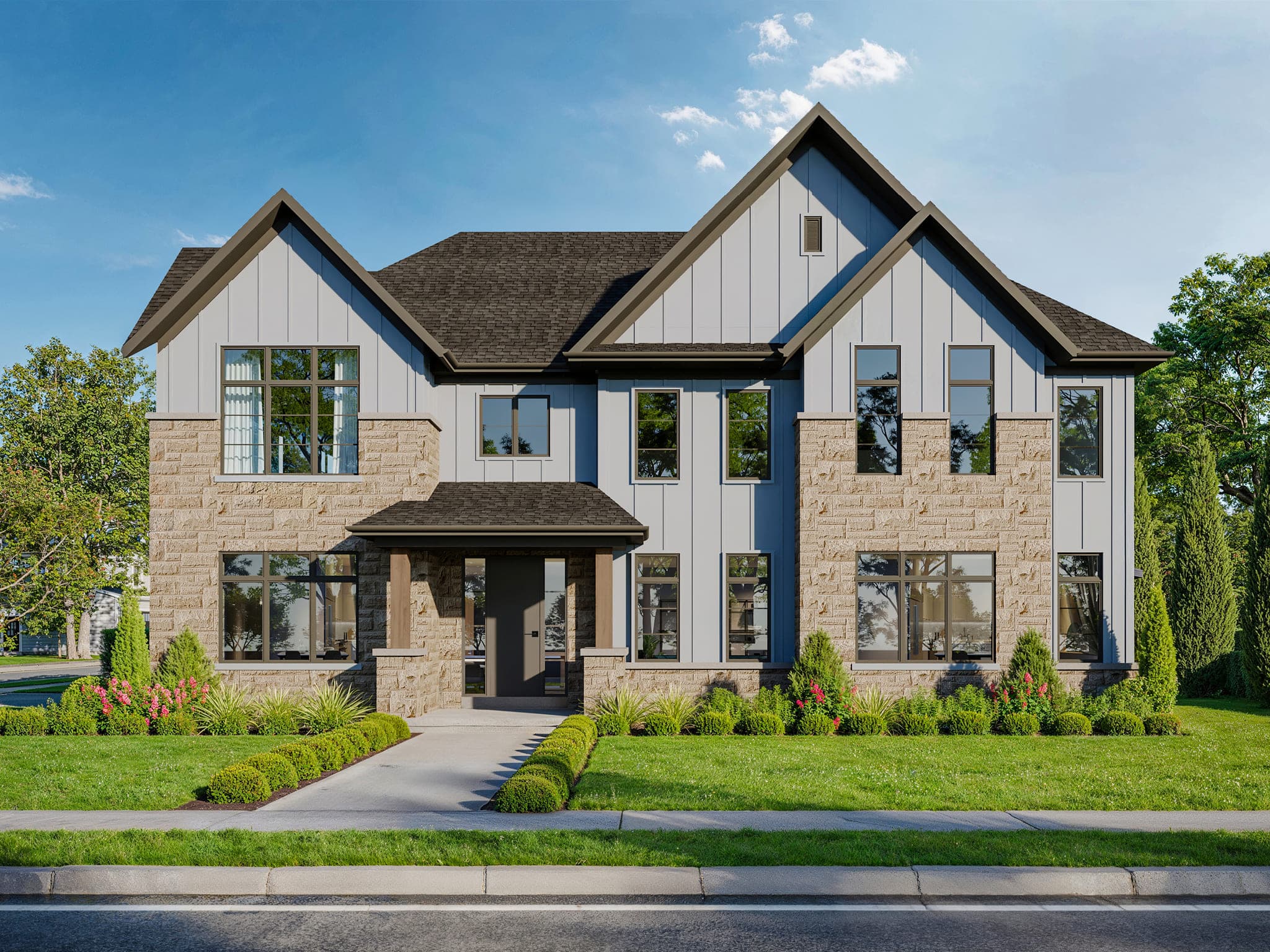 The Dallaire exterior rendering at YT on Fourth in Milton