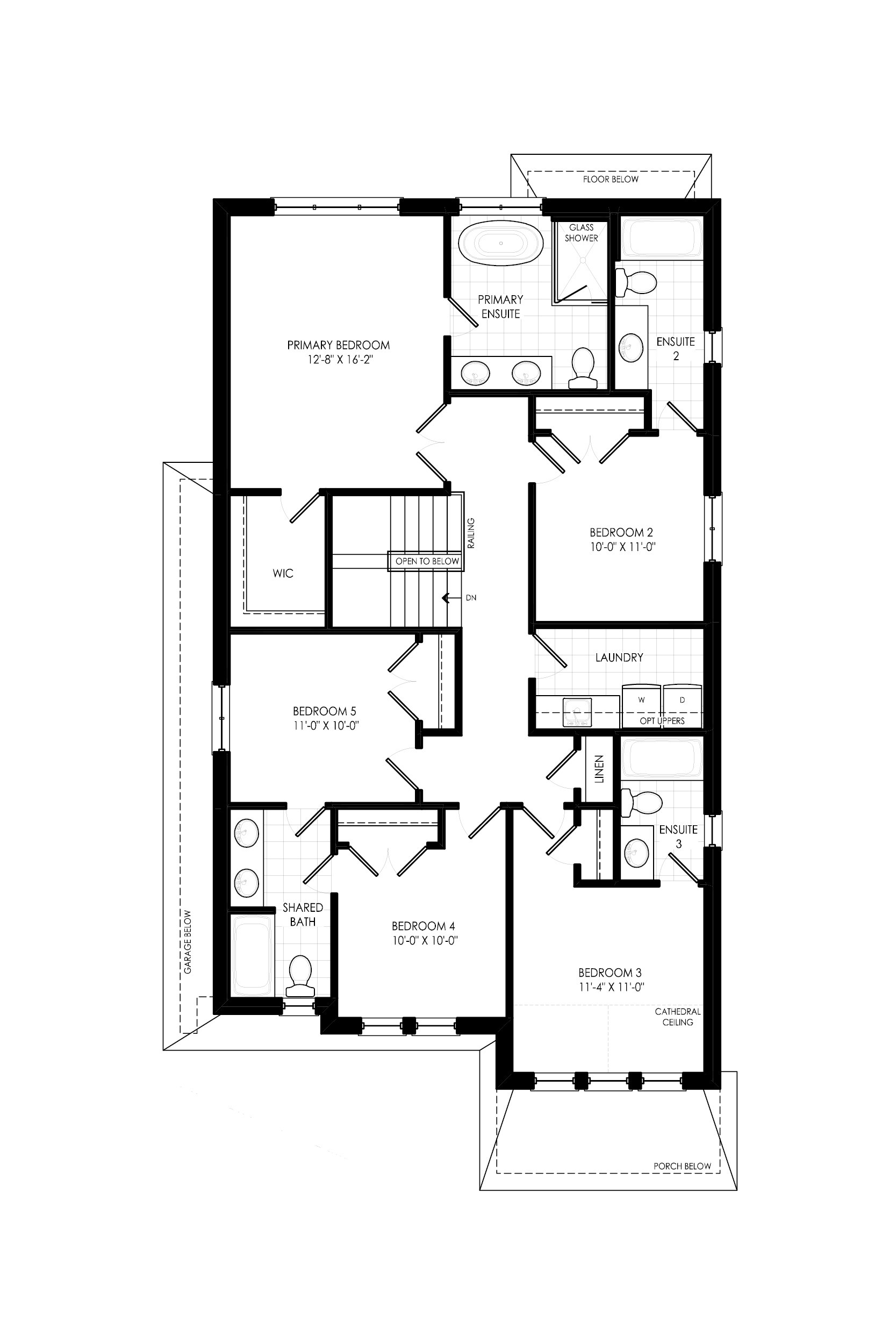 The Boyer - Second Level Optional 5 Bedroom - YT on Fourth - Floor Plan