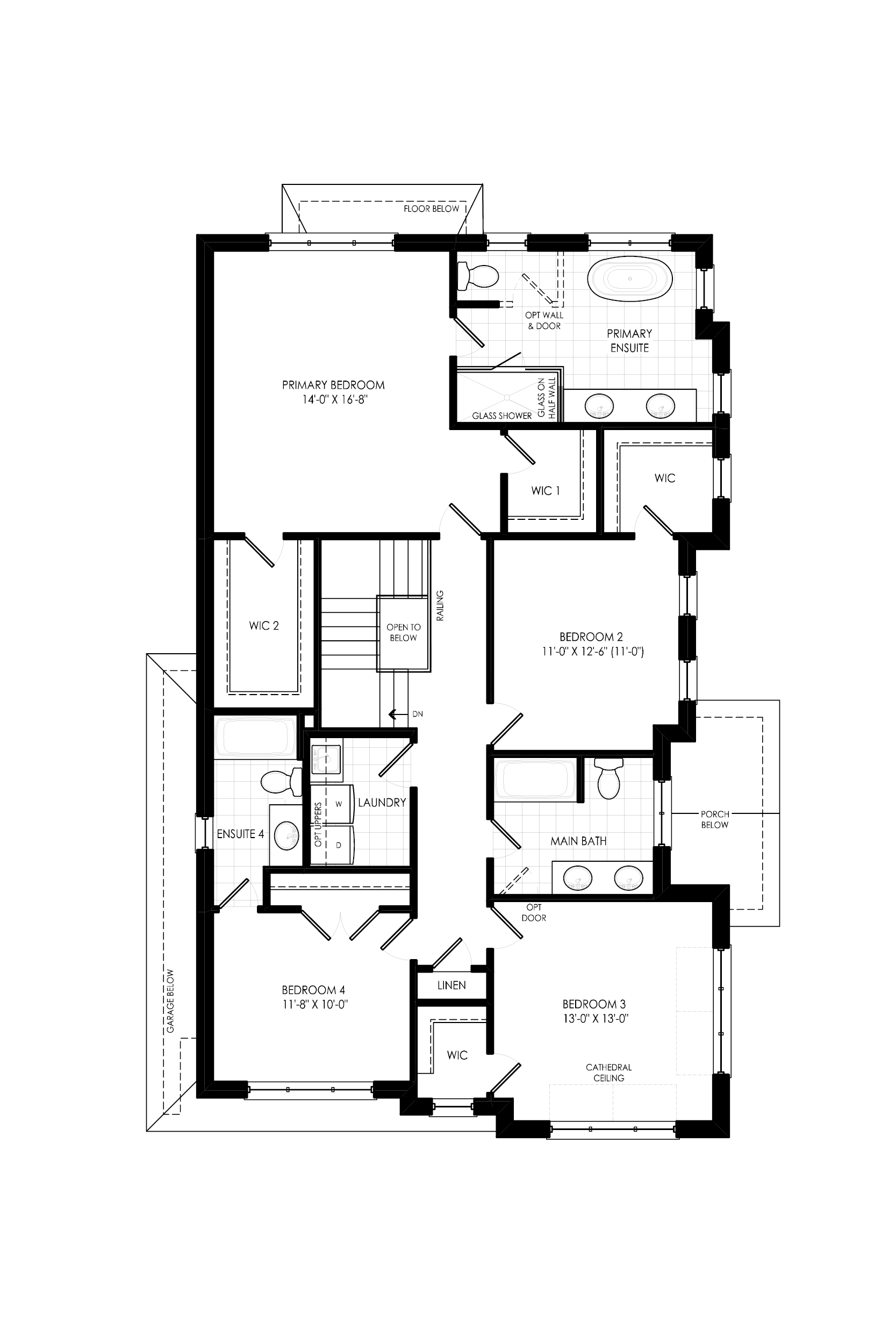The Dallaire - Second Level - YT on Fourth - Floor Plan